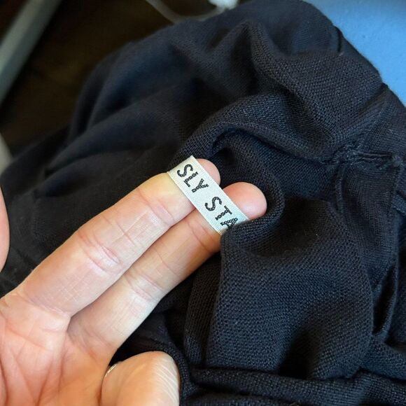 Sly Standard Free (OSFM) Black Tank Dress Sleeveless Pockets Midi Length - Picture 3 of 11